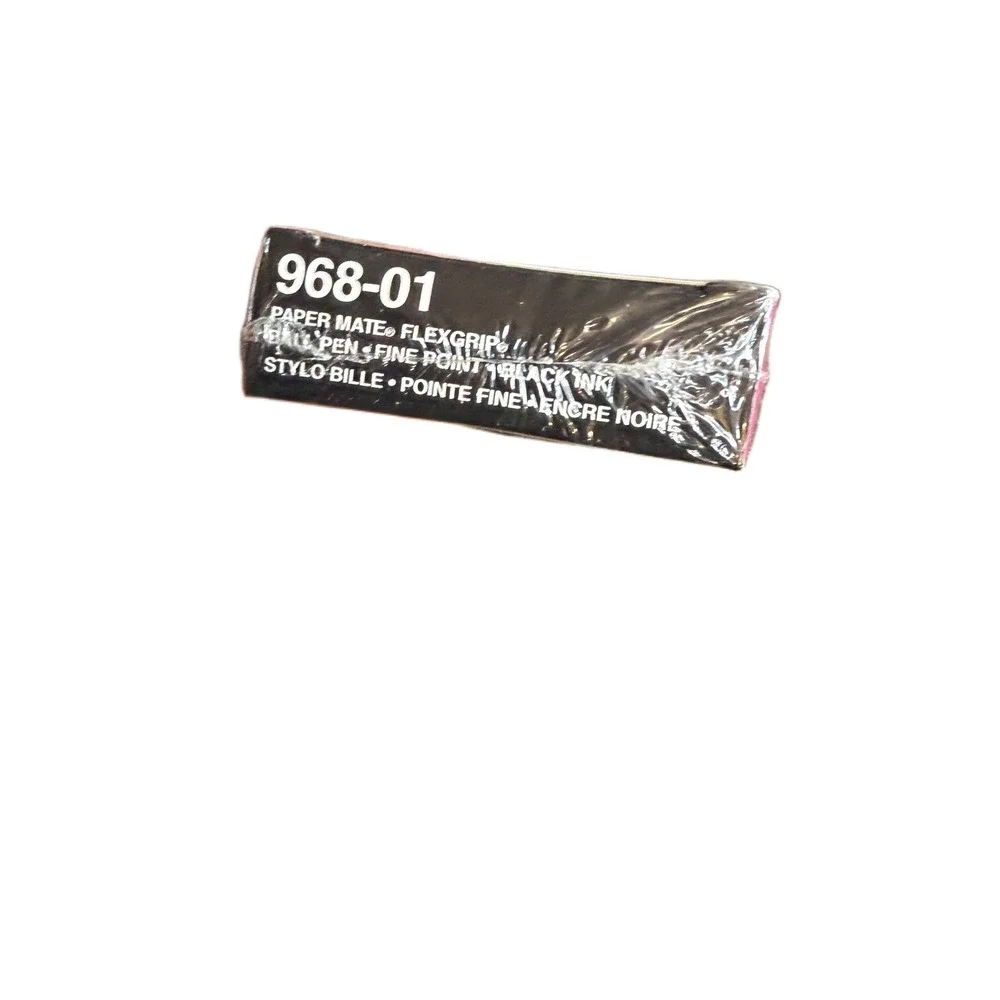 Paper Mate FlexGrip Ballpoint Pens Fine Point‎ Black Ink 12 Count 968-01 NEW Box